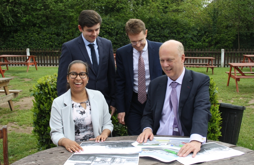 Discussing plans for Willenhall Station with Transport Minister Chris Grayling MP