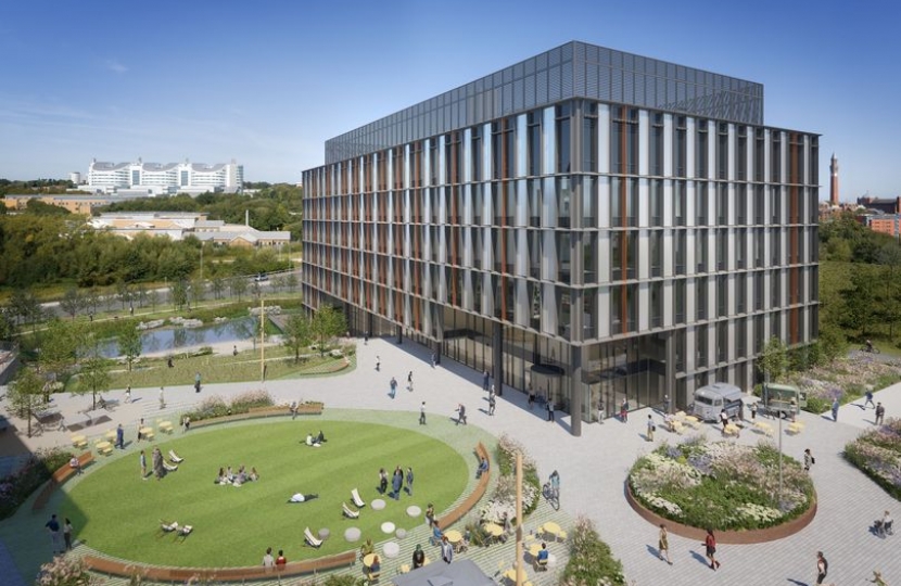 New CGI of Birmingham Health Innovation Campus.
