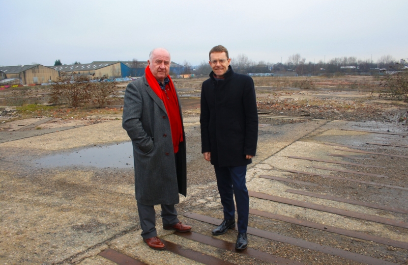 West Midlands Mayor Andy Street with Walsall Council leader Mike Bird at the Phoenix 10 site.