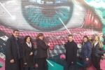 Andy Street with Secretary of State for Digital, Culture, Media and Sport Nicky Morgan at FarGo Village in Coventry.