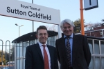 Andy at Sutton Coldfield station with Sutton MP Andrew Mitchell 