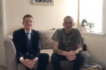 Andy Street with someone who was previously homeless and has now benefited from Housing First