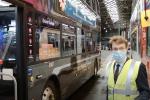 West Midlands Mayor Andy Street with new electric buses 