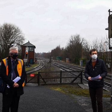 Andy Street and Suzanne Webb MP are aiming to create the ‘Stourbridge Dasher’ - a new passenger rail service from Stourbridge Junction to Brierley Hill.